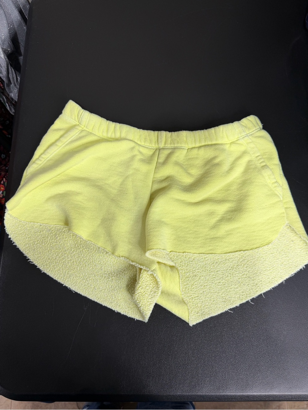 aerie Light Yellow Terry Athletic Shorts